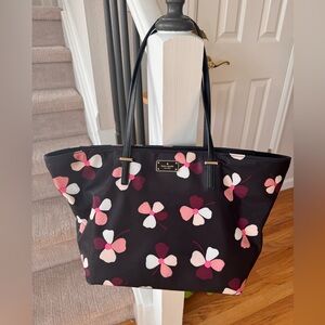 Kate Spade New York Wilson Road Black Floral Nylon Tote Bag